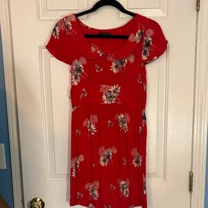 American Eagle Outfitters Vibrant Red Top Dress